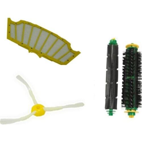 High Quality Bristle & Flexible Beater Brush Armed Filter kit for iRobot Roomba 500 Series Vacuum Cleaner 520 530 540 550 560