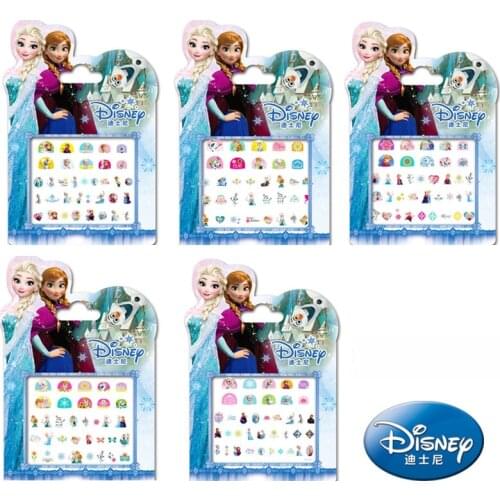 Disney Frozen Nail Sticker for kids Makeup Toys Child Personality art Cartoon labels Waterproof girls Elsa and Anna Princess