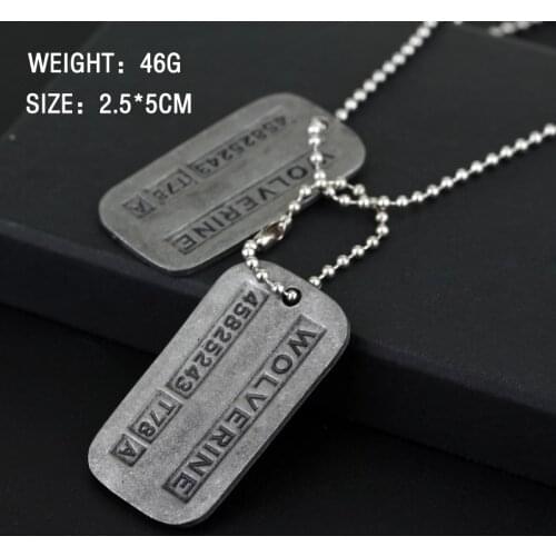Latest fashion of men and women X series X-Men Movie 3 Wolverine titanium necklace jewelry