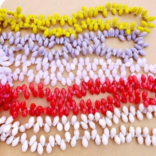 Wholesale 6x12mm crystal 6010 briolette/teardrop/waterdrop charm beads new alabaster/jadee color top quality free shipping-4