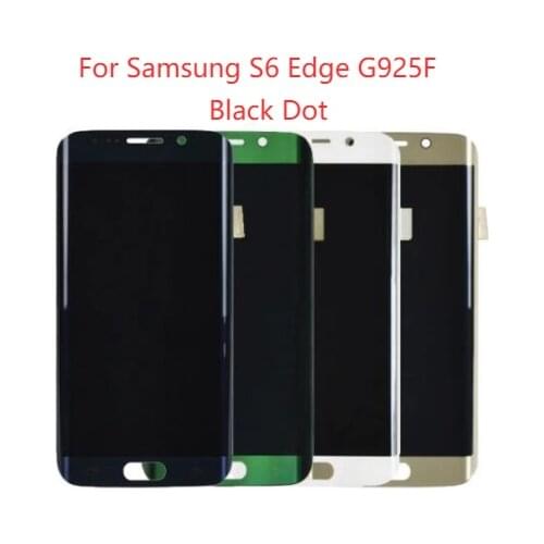 Original 5.1'' G925F AMOLED LCD Display With Frame For Samsung Galaxy S6 Edge G925A G925N Display Assembly Touch Screen With Dot