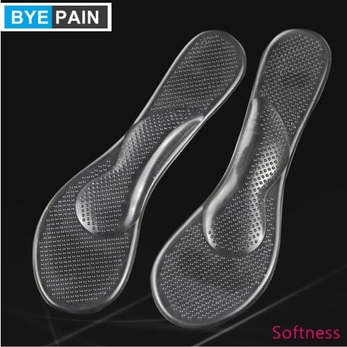 1Pair Women Silicone 3/4 Length Arch Support Anti-slip Massage Metatarsal Pain Relief Cushion Orthopedic Insoles for High Heels