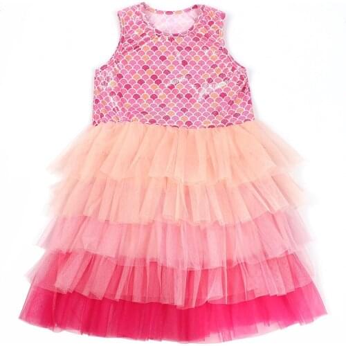 Girls Mermaid Dress Princess Tutu Dress For Girls Children Birthday Party Mermaid Vestidos Kids Autumn Winter Dresses