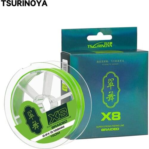 TSURINOYA 150M 100M 8 Srtrand Braided Fishing Line PE Line 14-50lb Linha Multilament Line Pesca Lure 8 Waves Fishing Wire