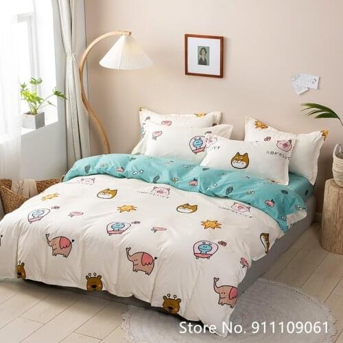 Home Woven Good Friend Carrots and Other Patterns Bedding Quilt Cover Pillowcase Bed Linen for Children and Adults 3/4 Pieces