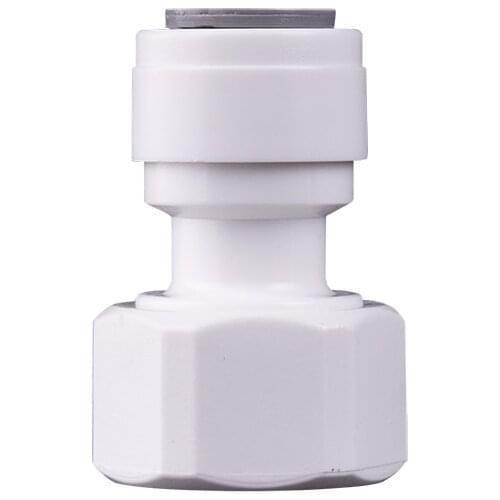 1/2" Female Thread - 3/8" OD Tube PE Pipe Fitting Hose Straight Quick Connector Aquarium RO Water Filter Reverse Osmosis System