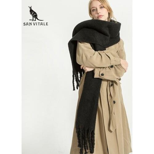 Scarves WomenS Scarf Winter Warm Classic Style Ponchos And Capes Top Quality Cashmere For Ladies Plaid Pashmina For Dress Wool