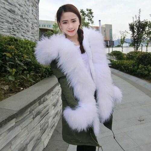 2020 new Womens winter Real big Raccoon fur jacket faux Fur coats