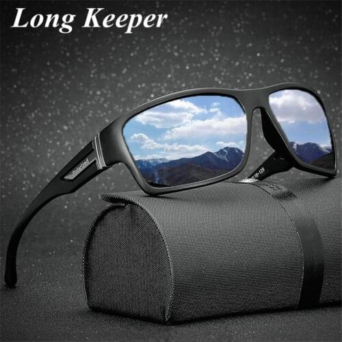 Long Keeper Sunglasses Polarized Men Women Fashion Eyes Protect UV400 Black Square Sun Glasses Unisex gafas del ciclismo