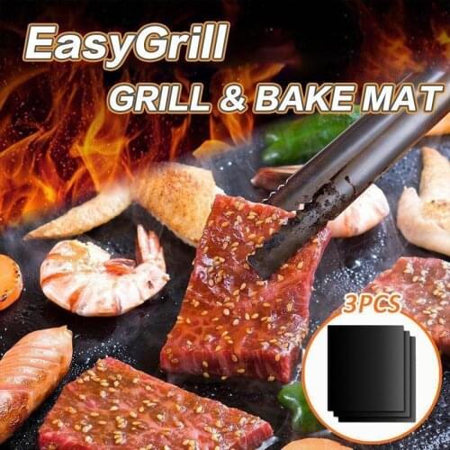 Sueea® Easy Grill & Bake Mat Reusable Non Stick Baking Paper Oven Pastry Mat Liner Heat Resistant Easy Clean BBQ Baking Sheet