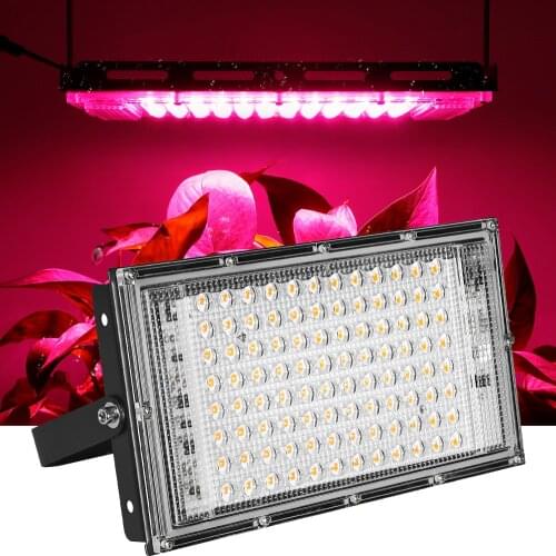 LED Grow Lights Full Spectrum for Indoor Planting Seeding Phytolamp 50W/100W Hydroponics Greenhouse Grow Tent with Optical Lens