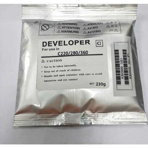 2PCS Developer For Minolta C220 C280 C360 copier toner color Developer Powder parts C 220 280 360