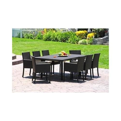 Sigma Modern Patio Wicker Furniture Outdoor Dining Sets 9 Piece