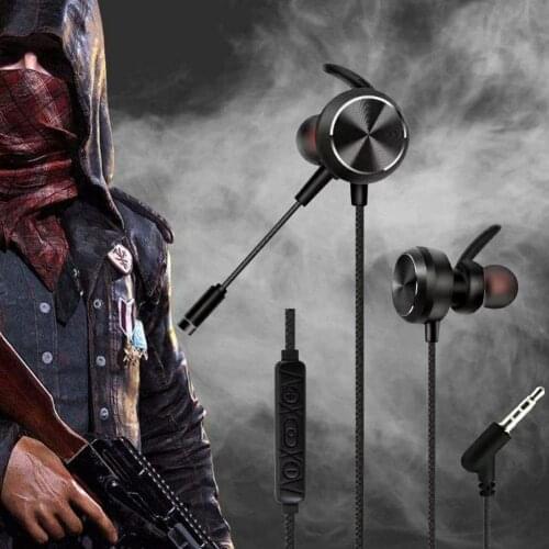 GM-D Universal 3.5mm Wired In Ear Earphone with Mic Dynamic Noise Reductio Gaming Headset Wired Earphones Earplug In Ear Earbuds