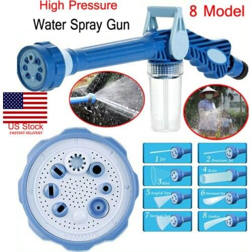 High Pressure Water Power Blaster 8 IN 1 Spray Gun Garden Hose Lawn Car Wash