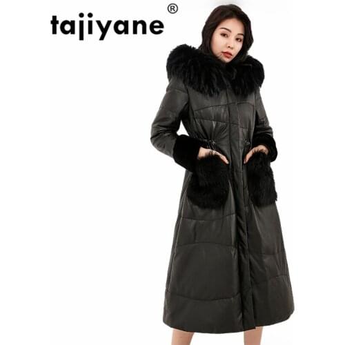 Korean Long Vintage Sheepskin Down Coat Female Natural Real Genuine Leather Jacket Autumn Winter Coat Women Clothes 2021 ZT4971