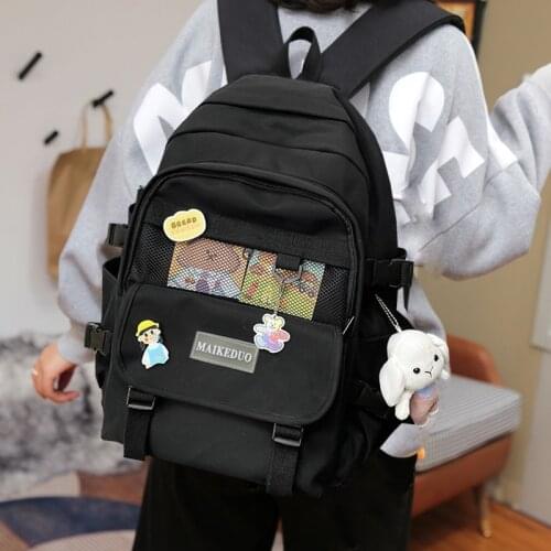 Womens Backpack Female Students School Bag Waterproof Nylon Travel Backpack Fashionable Casual Laptop Bag