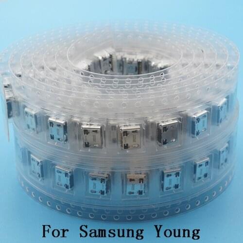 10pcs/lot Micro USB Charging Charger Port Connector Jack Tail Plug Replacement For Samsung Young