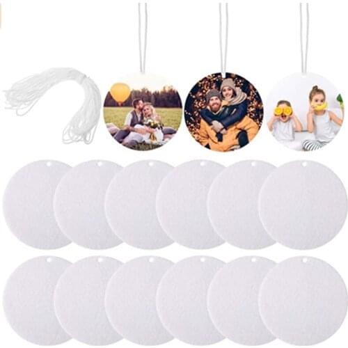 L5YA 10 Pcs Sublimation Air Freshener Blanks Car Scented Hanging Felt Fragrant Sheets