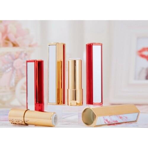12.1 Empty red gold black with mirror Press bounce Lipstick Tubes 30pcs