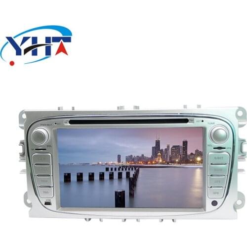 2 Din Quad core 1G RAM Android 7.1 Car DVD Player Radio GPS Navigation for Ford Focus Galaxy with Stereo WIFI Head Unit