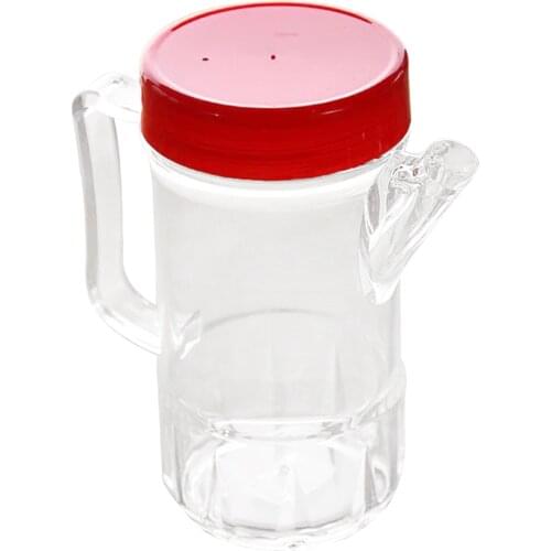 2pcs Oil Vinegar Cruet Acrylic Bottles with Dispensers for Restaurant