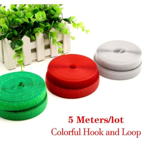 5 Meters/Lot 20mm Colorful Fastener Tape Velcros Hook and Loop Tape Cable Ties Sewing Accessories