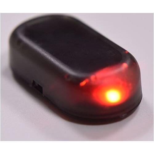 Solar Car Alarm Red LED Light, Simulate Imitation Security System Warning Theft Flash Blinking Lamp
