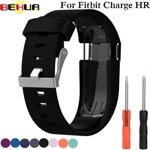 BEHUA Wrist Band Watch Strap for Fitbit Charge HR Watchbands Wireless Activity Tracker Metal Buckle Wristband watch Accessories