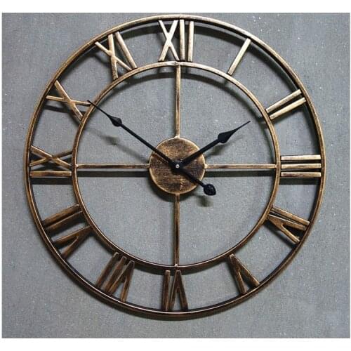 2021 Handmade Oversized 3D Retro Rustic Decorative Luxury Art Big Gear Wooden Vintage Large Wall Clock On The Wall For Gift