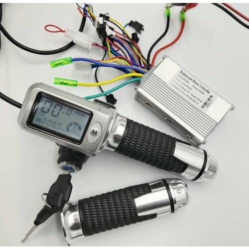 Lcd Display 36v48v With Accelerator+BLDC CONTROLLER 350W Electric Bike Scooter Tricycle ATV Mtb Parts Rolling Handlebar Grips