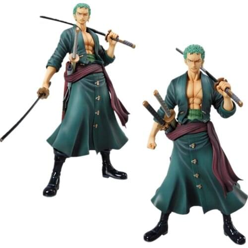 25cm Japan Anime One Piece Fugure Model New world Roronoa Zoro Knife 2 Heads Action PVC Figure Collectible Gift Toy