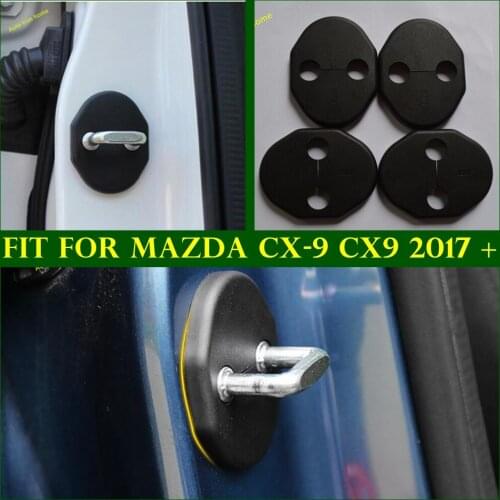Lapetus Interior Refit Kit Inner Door Lock Buckle Protective Cover Trim 4 Piece / Set Fit For Mazda CX-9 CX9 2017 2018 2019 2020