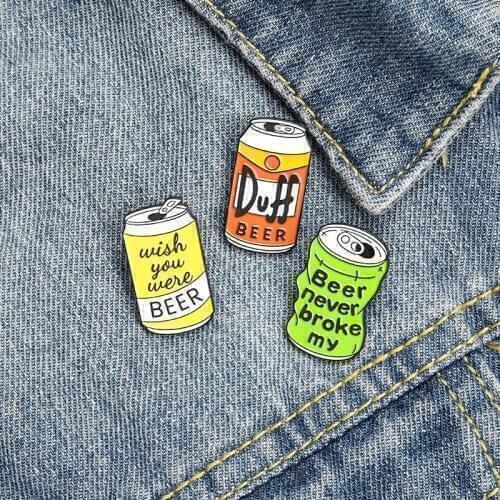 Pins Metal for Backpacks Creative Can Brooch Enamel Pin Beer Brooches on Clothes Badges on Backpack Badge Gifts Accessories