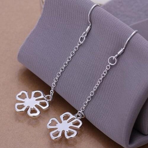 Fashion jewelry Earring For Women, Plated Earrings Flower Earrings E089 /BAXGOSMB QNEAFSIW silver color