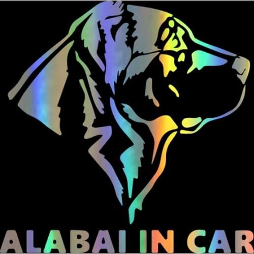 Dawasaru Alabai In Car Pet Dog Lovely Sticker Waterproof Decal Laptop Motorcycle Auto Decoration Accessories PVC,15cm*15cm