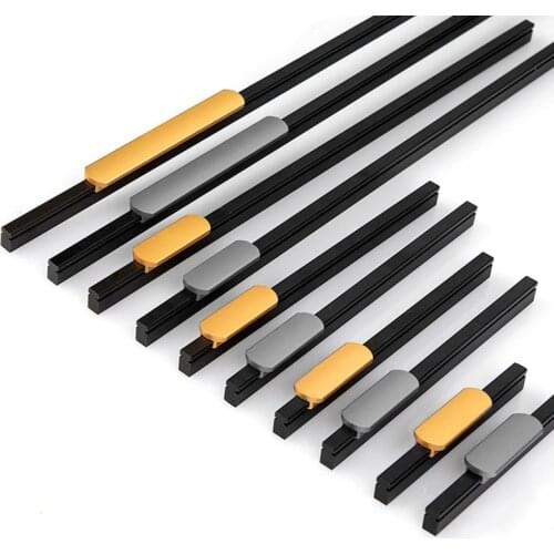 New Aluminum Alloy Furniture Handle Wardrobe Drawer Knob Double Color Splicing Kitchen Cabinet Door Handle Home Decoration