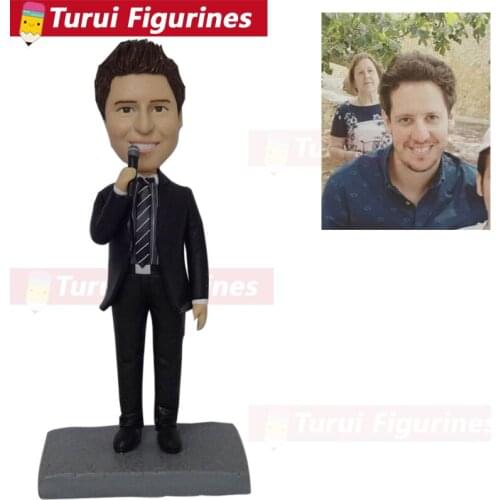 Turn your selfies into bobblehead singer clay dolls movie figurines for sale custom male bobblehead figurines anime polymer clay
