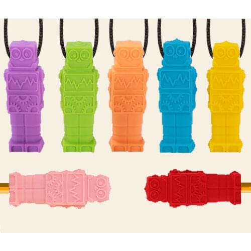 New Baby Teether BPA Free Food Grade Silicone Teethers Cartoon Robot Shape Pacifier Clip DIY Accessories Baby Teething Baby Gift