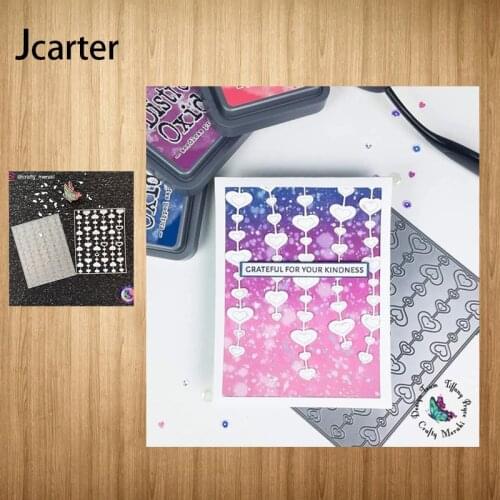 Heart String Rectangle Frame New Design Metal Cutting Dies Craft Stencil Scrapbooking Handmade Card Make Shape Album Decor Model