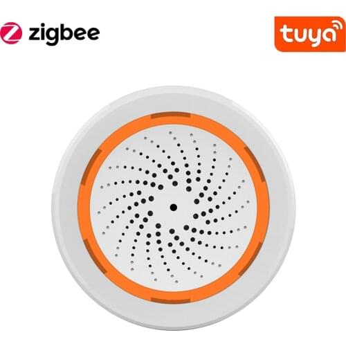 Tuya Zigbee Smart Siren Alarm With temperature and Humidity Sensor Works With TUYA Smart Hub