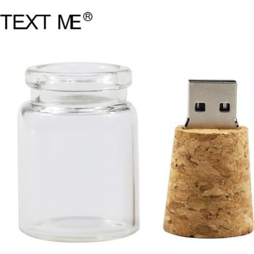 TEXT ME New style drifting bottle usb+box 64GB usb flash drive pen drive 4GB 8GB 16GB 32GB usb2.0 pendrive ceative gift