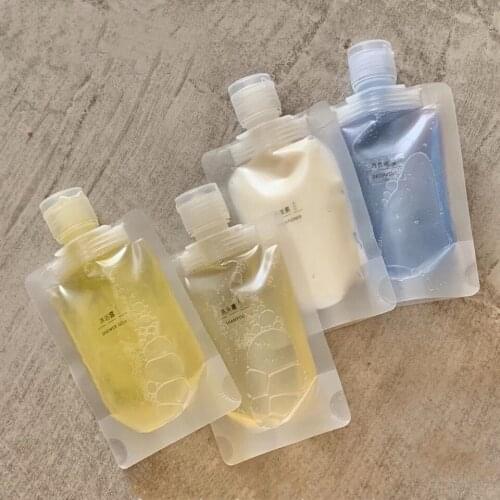 30ml 50ml 100ml 1 PC Portable Travel Lotion Bag Cosmetic Shampoo Cream Refillable Bottle with Sticker Label Funnel