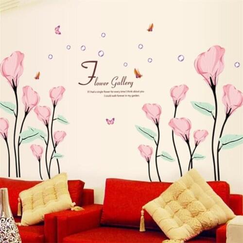 120*175cm flower gallery Wall stickers Romantic living room bedroom TV Blackground Wall Decals Home Decoration Wallpaper Mural