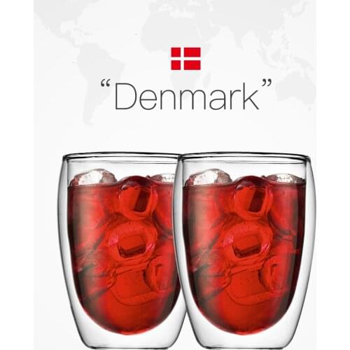 2 Pcs 350ml Denmark Bodum Devise Double Glass Vacuum Cafe Coffee Mugs Anti-scald Office Milk Tea Cold Drink Cups Tazas Desayuno