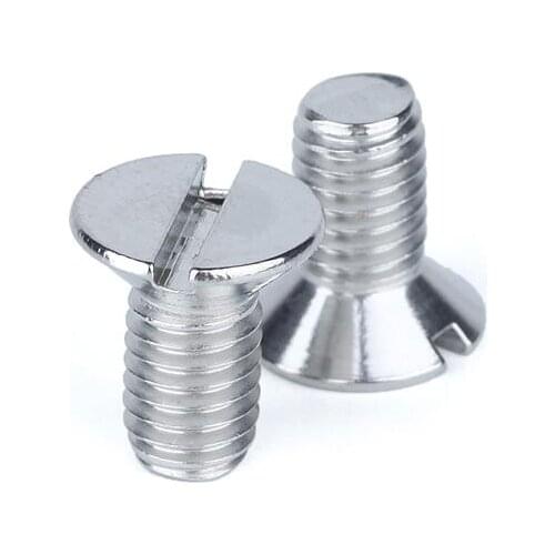 2pcs M8 stainless steel slotted countersunk head screws machine screw 35mm-75mm length