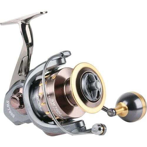 2020 Full Metal Spinning Reel 5.2:1Fishing Reel 2000-7000 No Gap Metal Spool Carbon Fiber Drag Power Carp Fishing Tackles