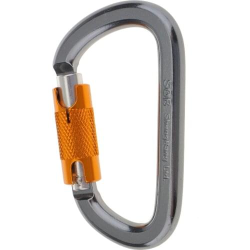28KN Rock Climbing Tree Rigging Carabiner Hook Rappelling Aluminium Alloy Safety Equipment Gear