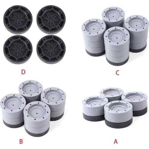 4pcs Shock and Noise Cancelling Washing Machine Support Anti-slip Anti Vibration