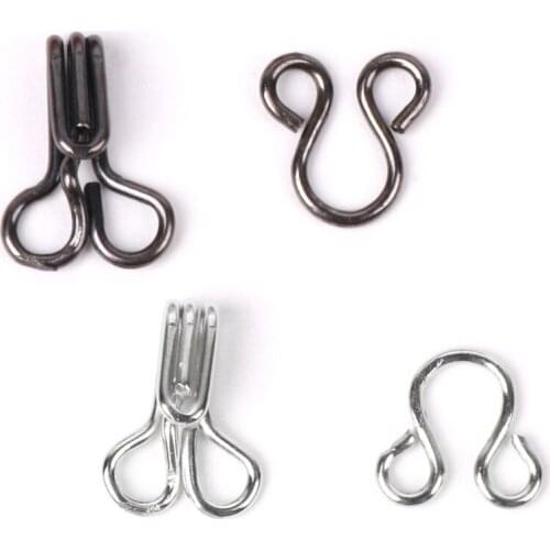 50x Hook and Eye Fasteners for Fur Dress Skirt Collar Bra Sew On DIY Accessory